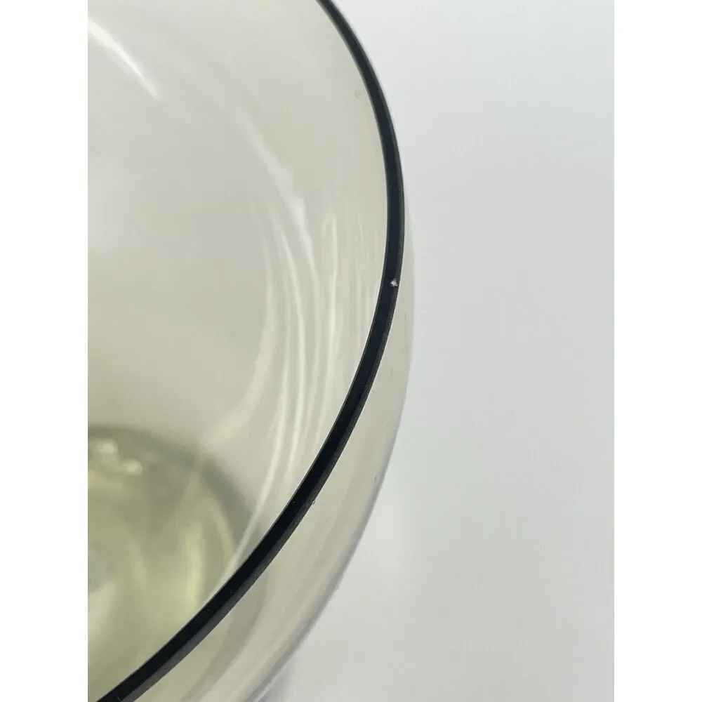Smoke Gray Controlled Bubbles Pedestal Candy Dish (Maybe By Erickson Art Glass)